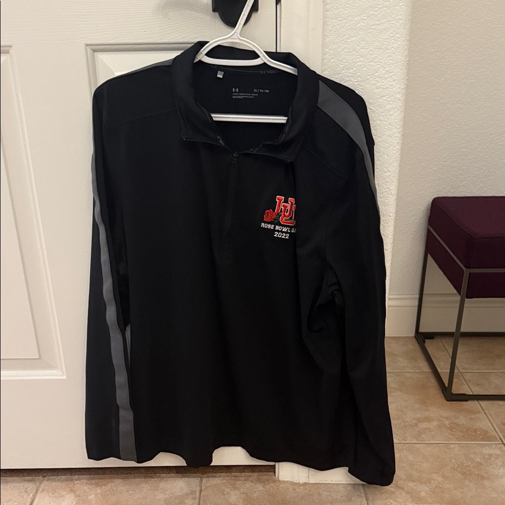 Black and Gray Quarter-Zip Pullover